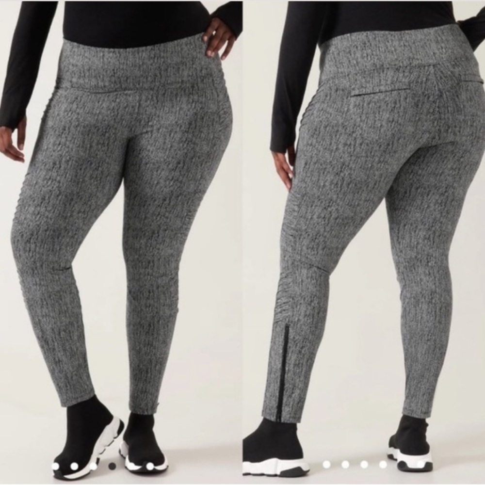 Athleta Delancey textured Moto tight, Size 3X